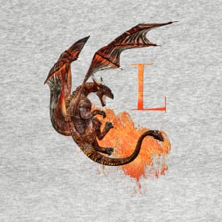 Drachen Buchstabe L T-Shirt